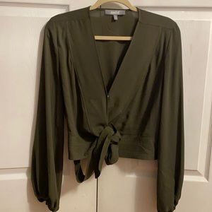 Gorgeous like new olive blouse